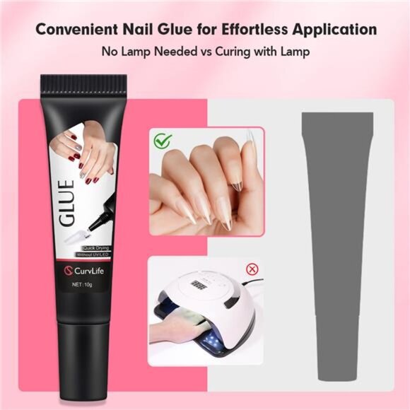 Newly Upgraded Quick Drying 10g Semi Solid Nail Glue with 10ml Remover for Nails - Picture 4 of 7